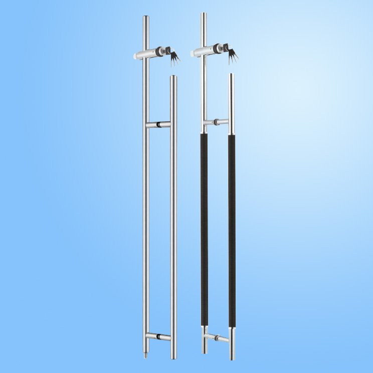 Glass Pull Handle with Lock (FS-1801)