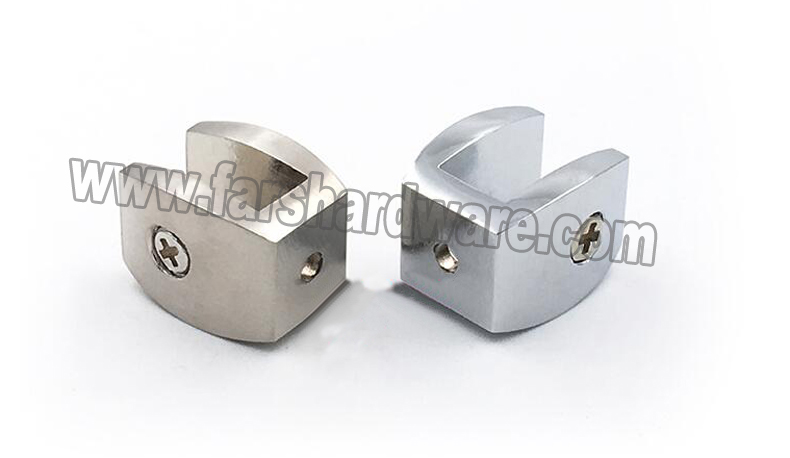 Glass Hardware Fitting Zinc Alloy Fixed Glass Holder Clamp